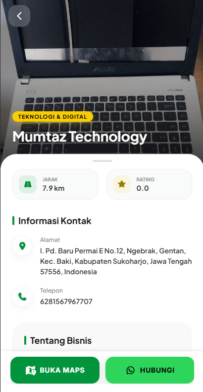 Detail usaha Mumtaz Technology